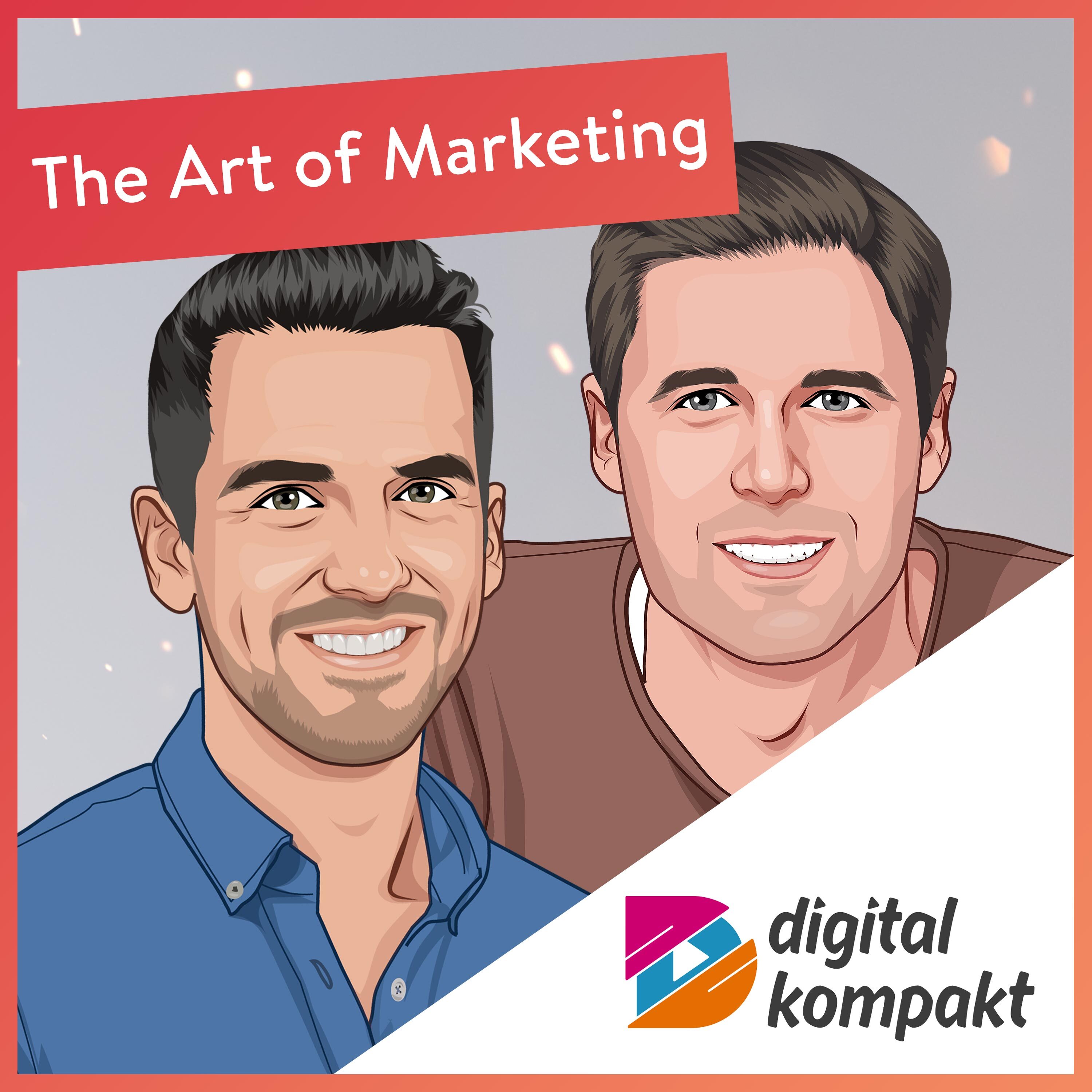 Illustration von Julius Ewig und Robin Heintze für den Podcast The Art of Marketing