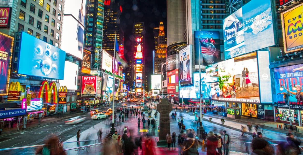 Werbung am Timesquare