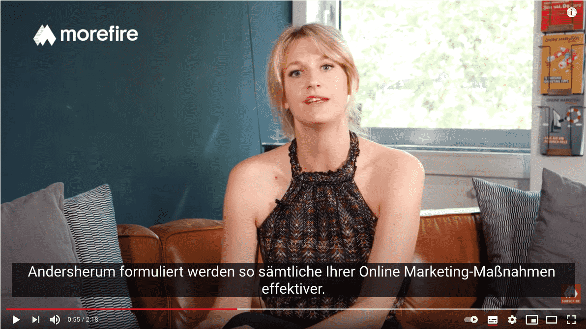 Untertitel ermöglichen auch Gehörlosen dem Video zu folgen.